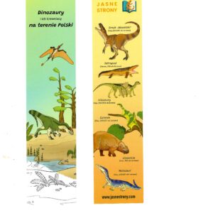 Zakładka książkowa z polskimi dinozaurami