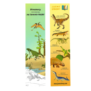 Zakładka książkowa z polskimi dinozaurami
